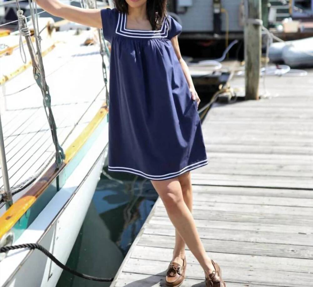 NEW NAVYBLEU harbor dress in navy